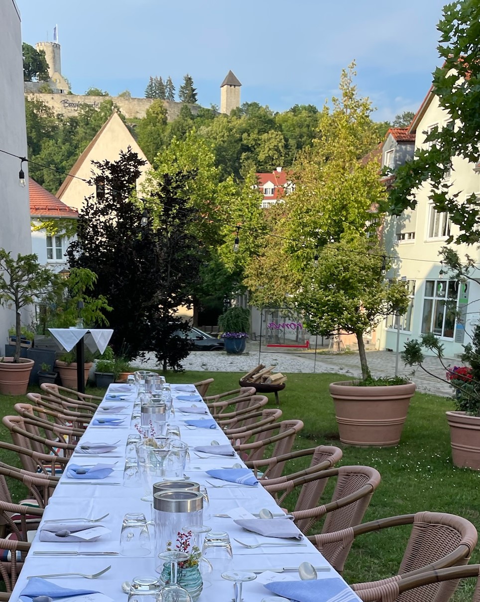 Terrasse der Pizzeria in Burglengenfeld
